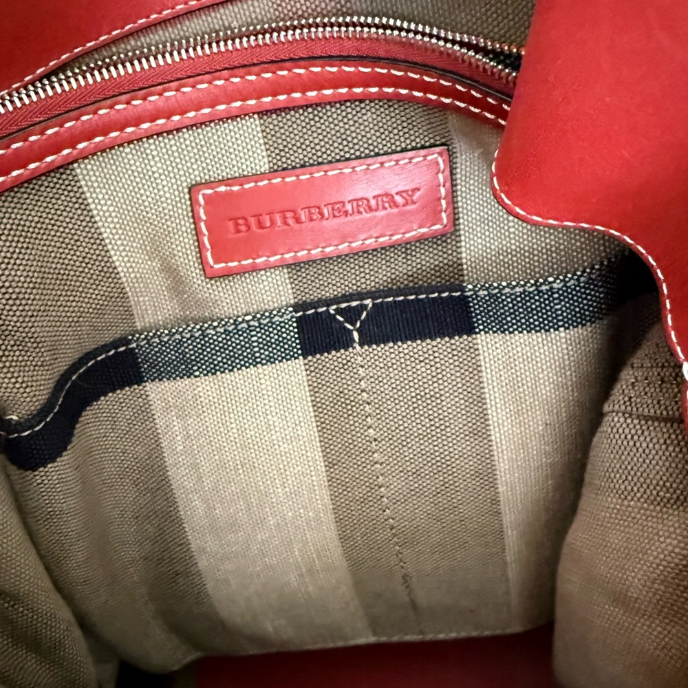 Burberry Ashby Medium Canvas Check Hobo Bag. - Picture 12 of 13